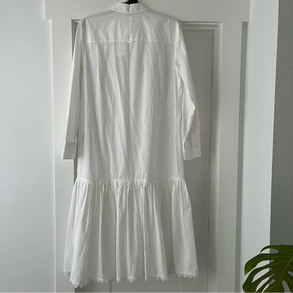 Tory Burch Scalloped Cotton Shirt Dress NWT - Picture 5 of 9